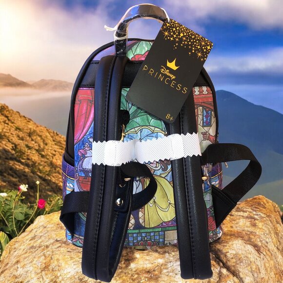 Disney Loungefly Princess Castle Beauty & the Beast BELLE Mini Backpack new - Picture 2 of 16